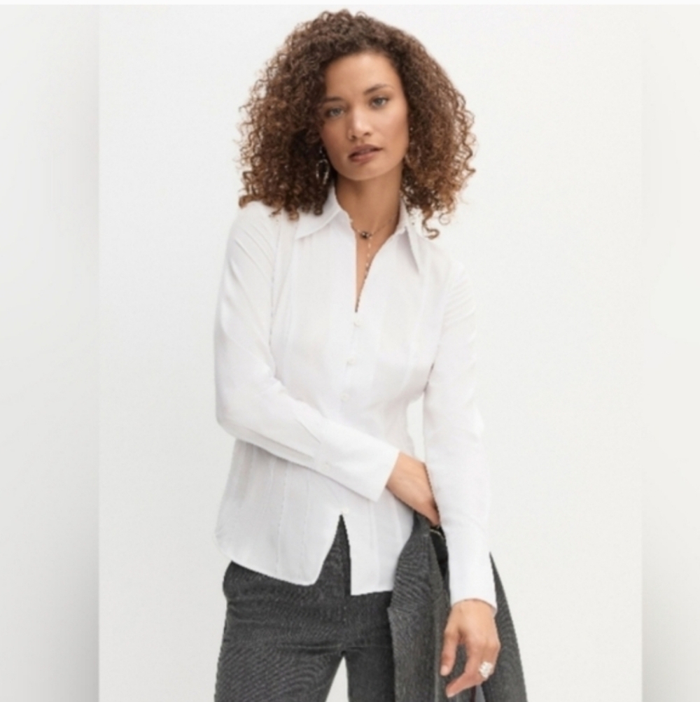 Classic White Button Down Shirt for Women